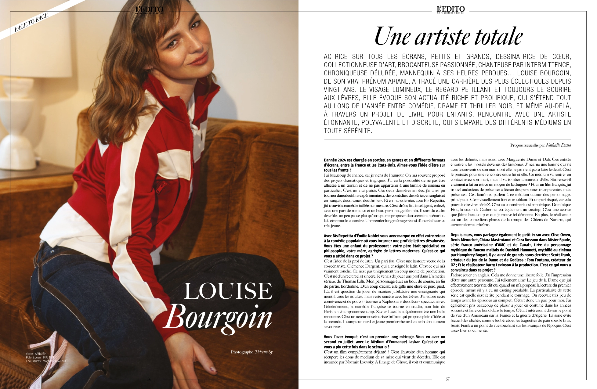 Interview Louise Bourgoin - L'Edito Magazine Numéro 24